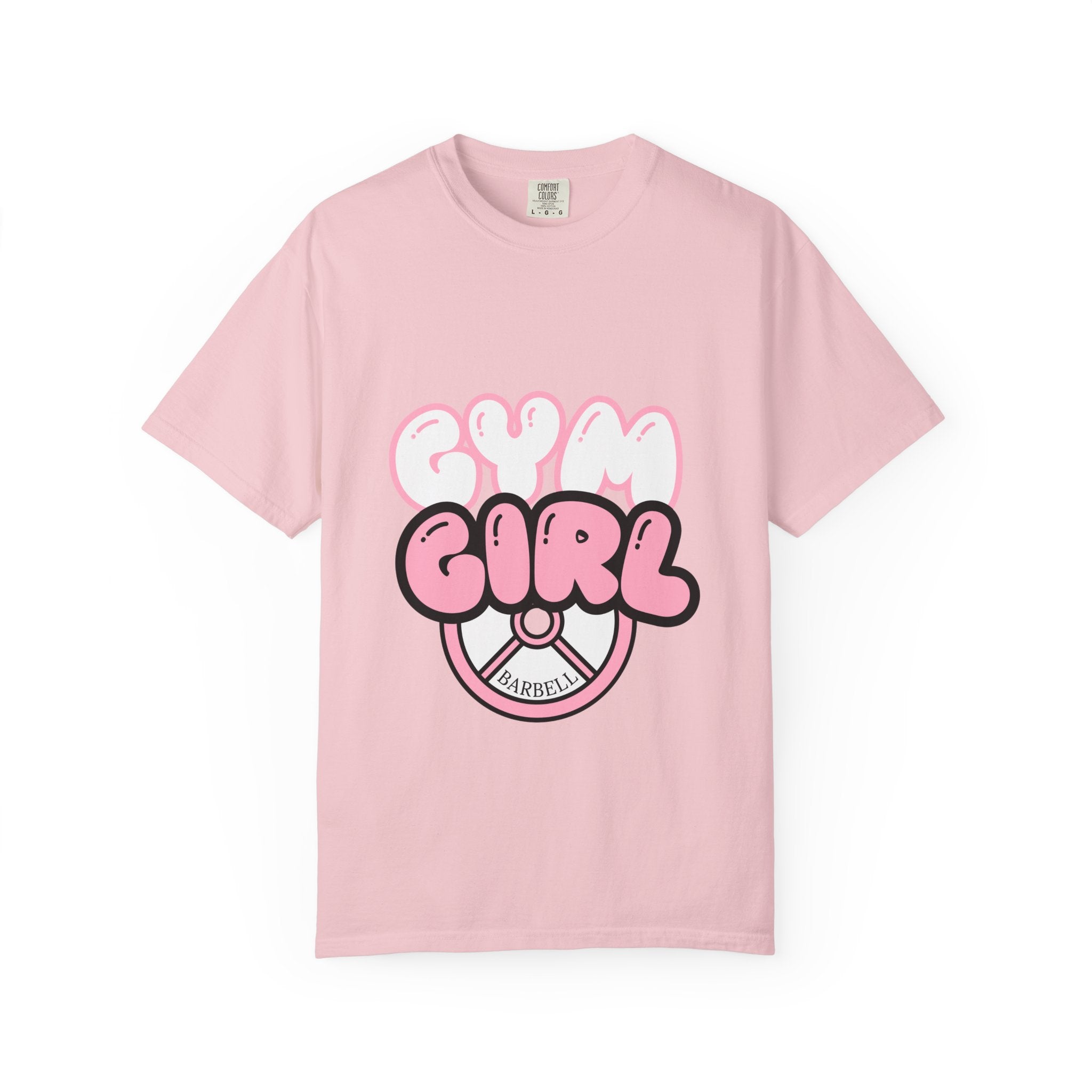 Gym Girl T-Shirt — Pink Barbell Fitness Tee