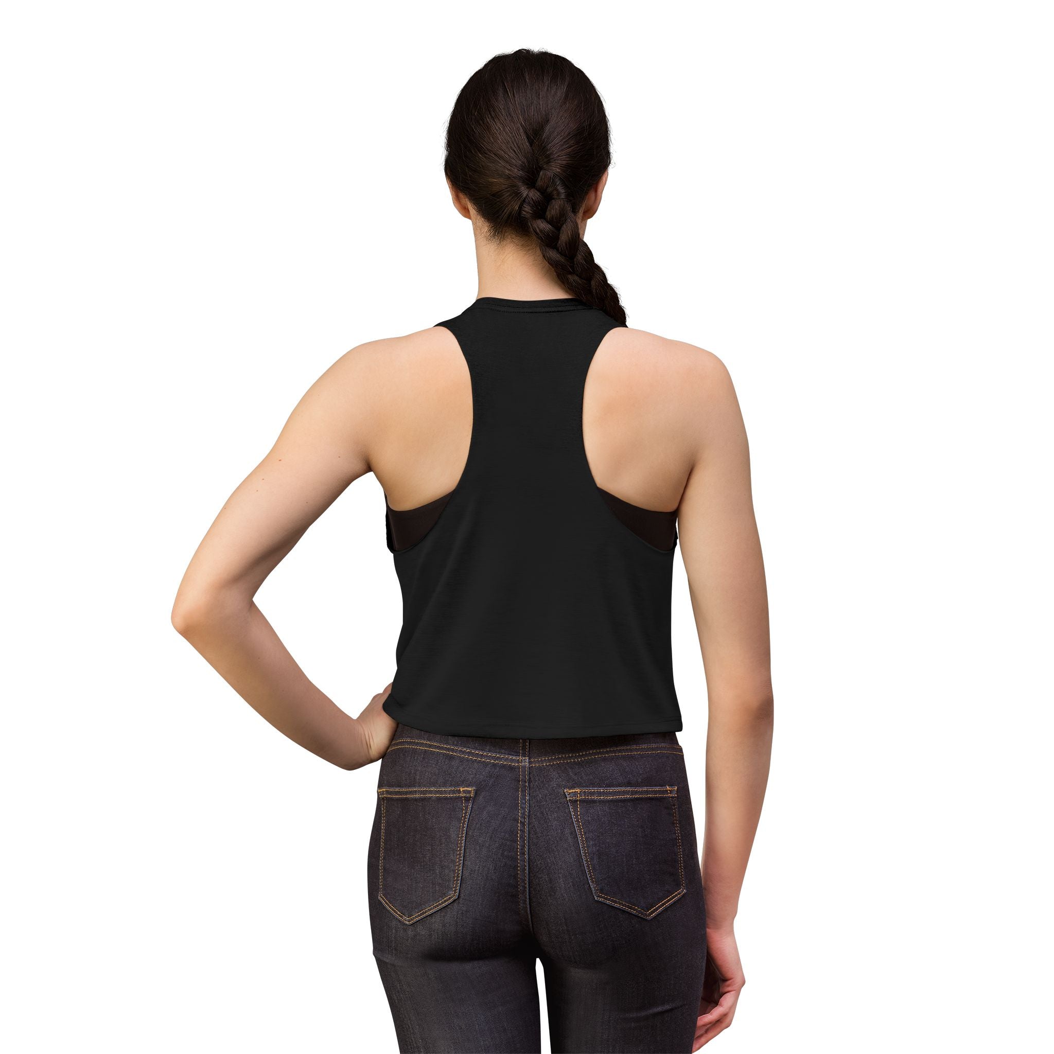 Crop Top — Pink 'Gym Time' Digital Clock Tank for Women