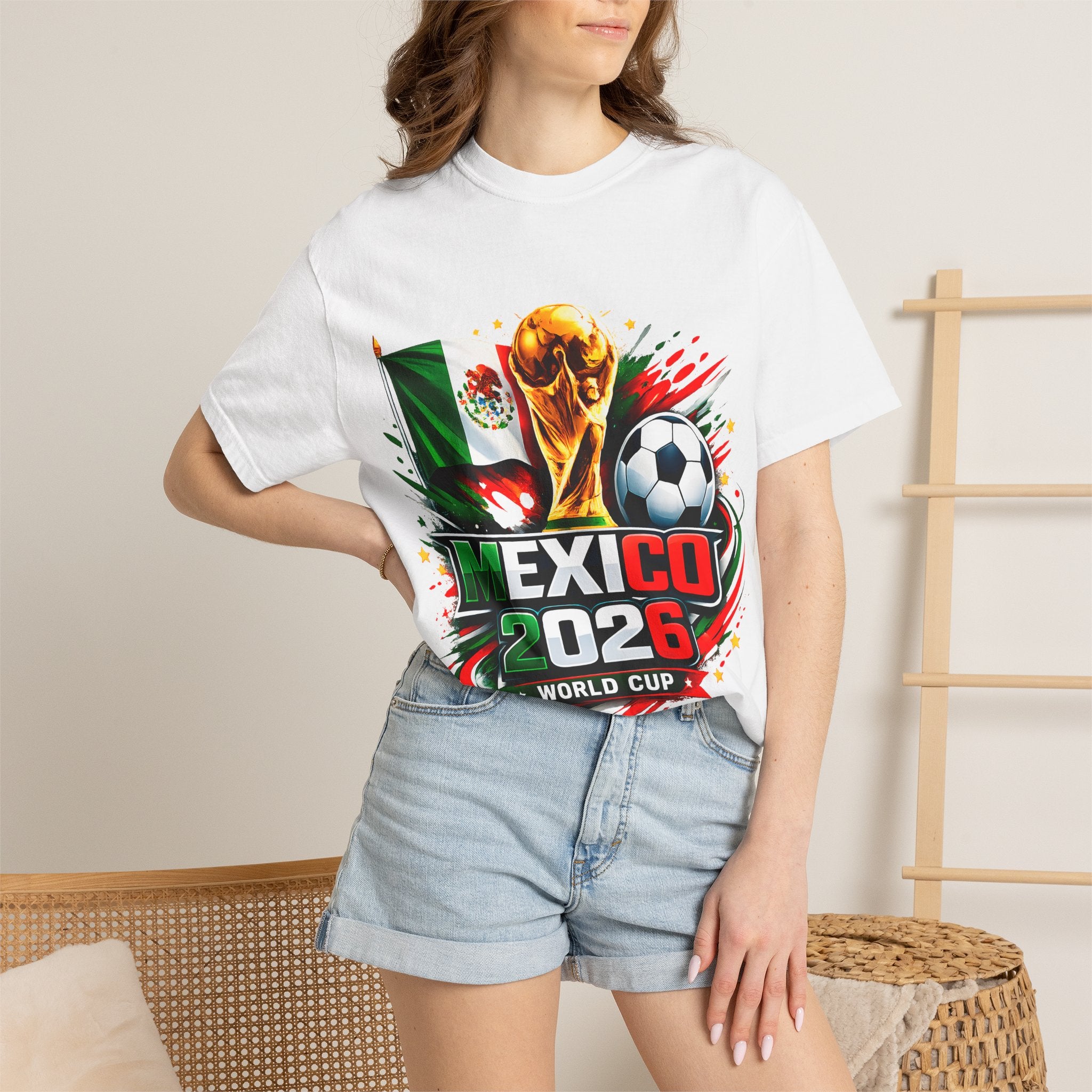 Mexico 2026 World Cup Soccer T-Shirt | Mexican Flag Football Tee