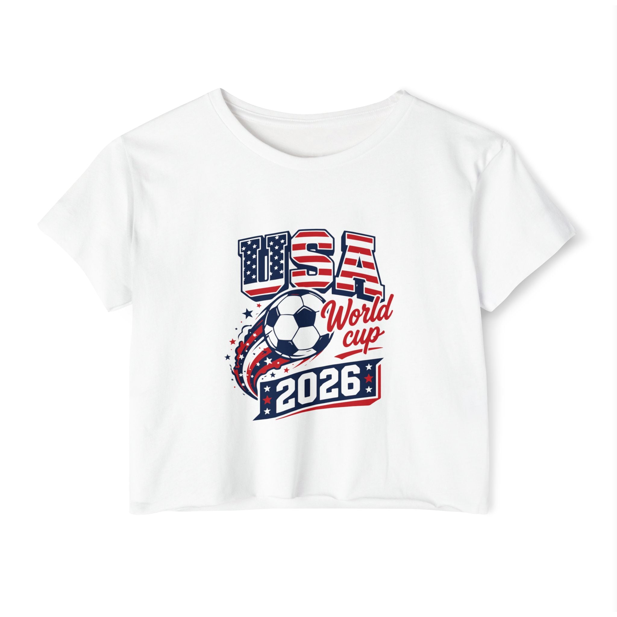 USA World Cup 2026 Crop Top — Women's Soccer Fan Festival Tee