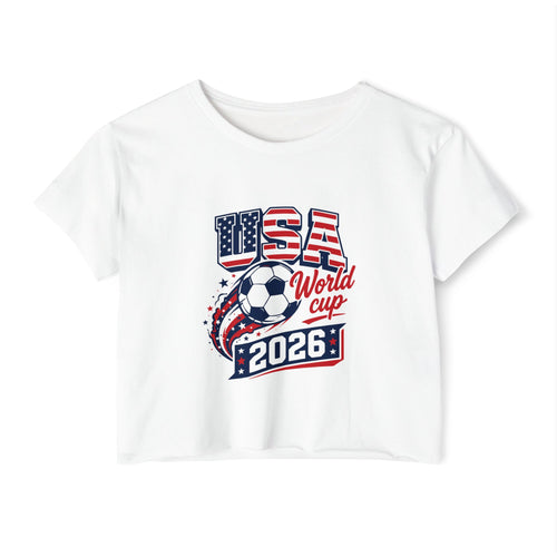 USA World Cup 2026 Crop Top — Women's Soccer Fan Festival Tee