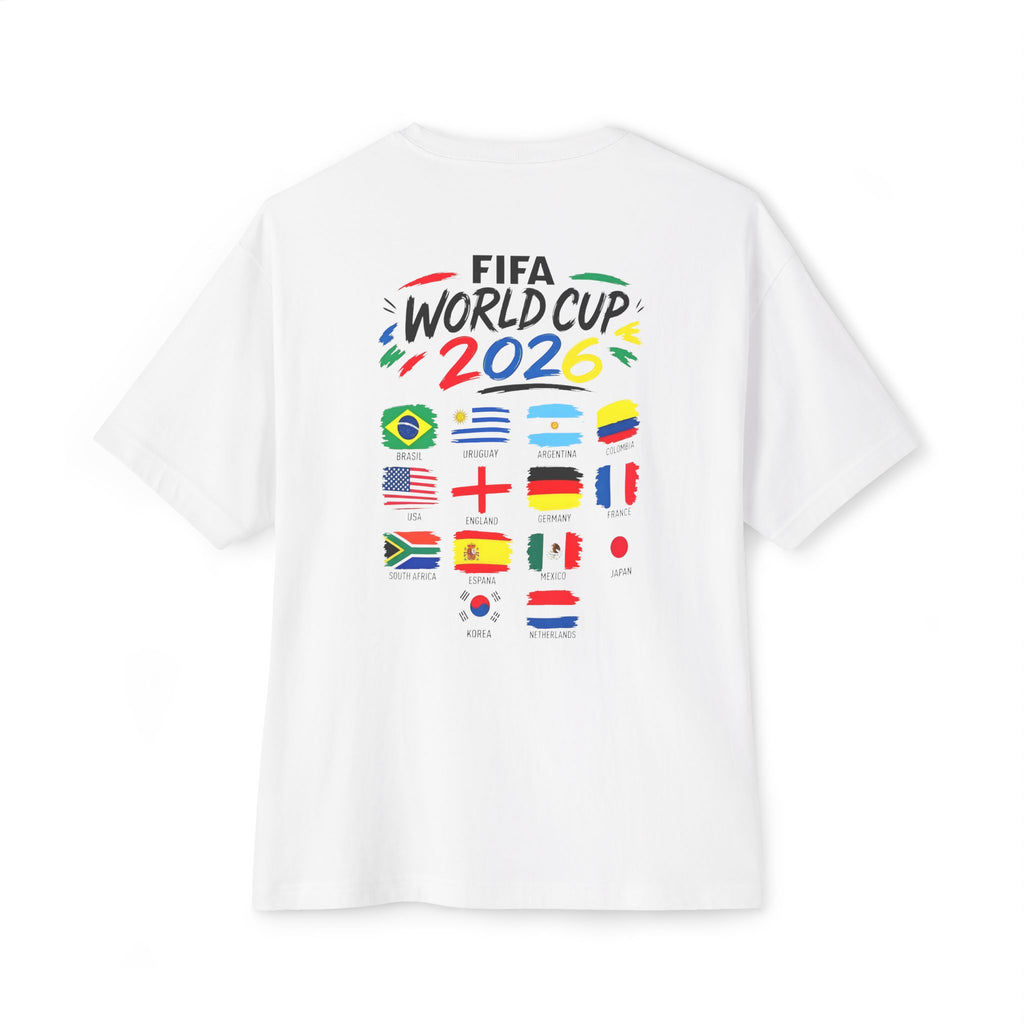 World Cup 2026 Soccer Tee — National Flags & Player Tribute Graphic