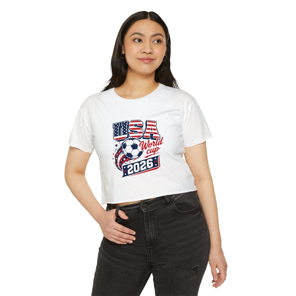 USA World Cup 2026 Crop Top — Women's Soccer Fan Festival Tee